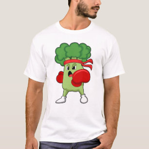 Broccoli bij Boxing met Boxing-handschoenen T-shirt
