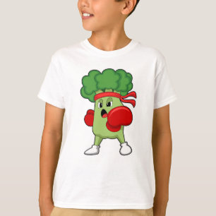 Broccoli bij Boxing met Boxing-handschoenen T-shirt