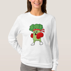 Broccoli bij Boxing met Boxing-handschoenen T-shirt