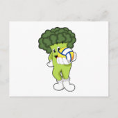 Broccoli bij Volleybalsport Briefkaart (Voorkant)
