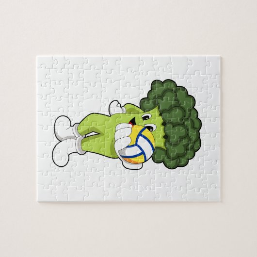 Broccoli bij Volleybalsport Legpuzzel (Horizontaal)