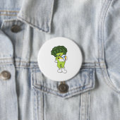 Broccoli bij Volleybalsport Ronde Button 7,6 Cm (In situ)