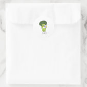 Broccoli bij Volleybalsport Ronde Sticker (Tas)