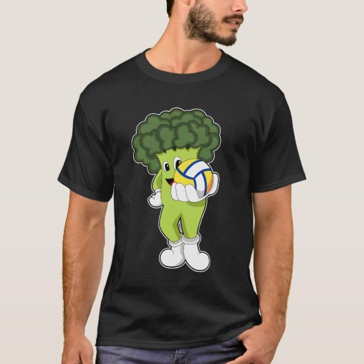 Broccoli bij Volleybalsport T-shirt (Voorkant)