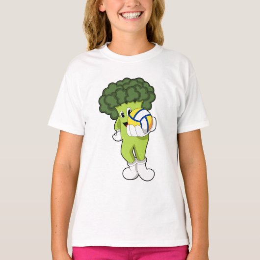 Broccoli bij Volleybalsport T-shirt (Voorkant)