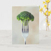 Broccoli Bloemstuk op een Vork Kaart (Gele Bloem)