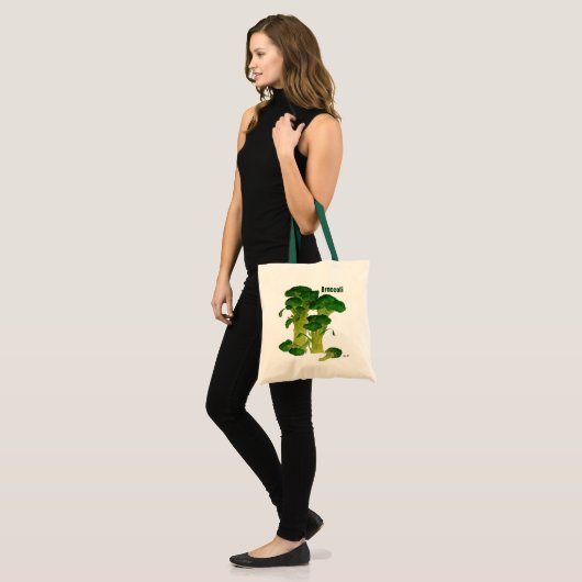 Broccoli boodschappentas tote bag (Voorkant (model))