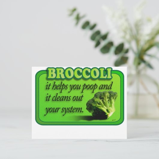 broccoli briefkaart (Staand voorkant)