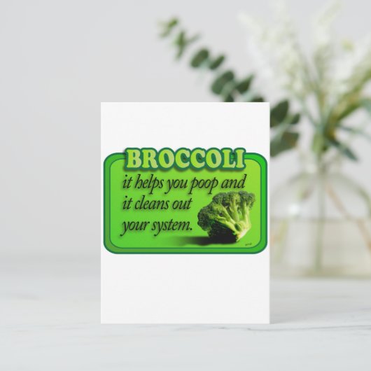 broccoli briefkaart (Staand voorkant)