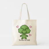 Broccoli Broc My World Canvas tas (Achterkant)