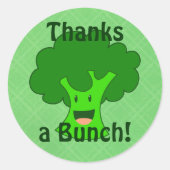 Broccoli Bunch Ronde Sticker (Voorkant)