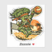Broccoli Bushido Beachvolleybal — Zomer Spike Sticker (Vel)