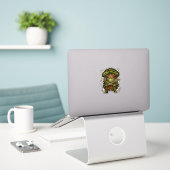 Broccoli Bushido — Beschermer van het Bos Sticker (Laptop op bureau)
