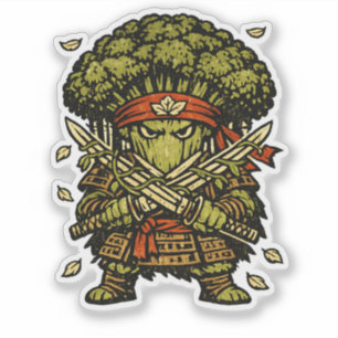 Broccoli Bushido — Beschermer van het Bos Sticker