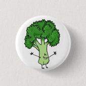 Broccoli-Button Ronde Button 3,2 Cm (Voorkant)