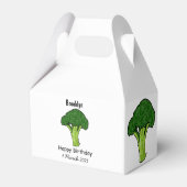 Broccoli cartoon illustratie bedankdoosjes (Achterkant)