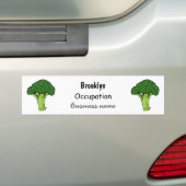 Broccoli cartoon illustratie bumpersticker (Op auto)