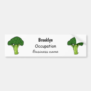 Broccoli cartoon illustratie bumpersticker