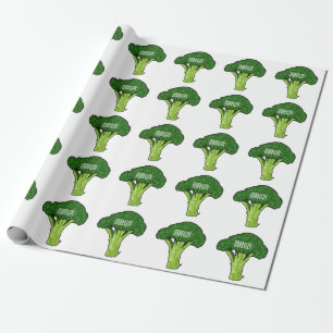 Broccoli cartoon illustratie cadeaupapier