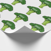 Broccoli cartoon illustratie cadeaupapier (Hoek)
