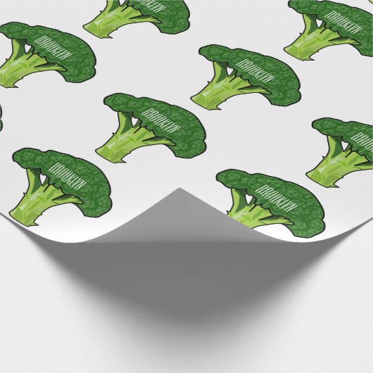 Broccoli cartoon illustratie cadeaupapier (Hoek)