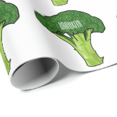 Broccoli cartoon illustratie cadeaupapier (Rol Hoek)