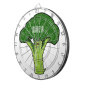 Broccoli cartoon illustratie dartbord (Voorkant Rechts)