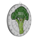 Broccoli cartoon illustratie dartbord (Voorkant Links)
