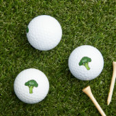 Broccoli cartoon illustratie golfballen (Insitu Gras)