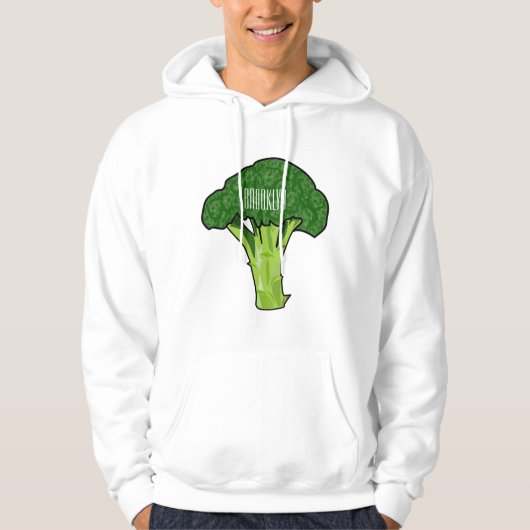Broccoli cartoon illustratie hoodie (Voorkant)