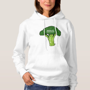 Broccoli cartoon illustratie hoodie