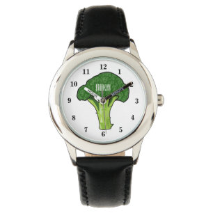 Broccoli cartoon illustratie horloge