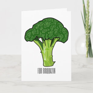 Broccoli cartoon illustratie kaart