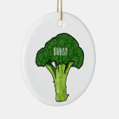 Broccoli cartoon illustratie keramisch ornament (Rechts)