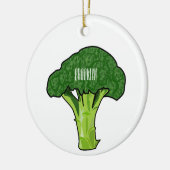Broccoli cartoon illustratie keramisch ornament (Links)