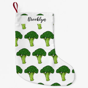 Broccoli cartoon illustratie kleine kerstsok