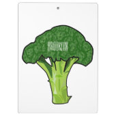Broccoli cartoon illustratie klembord (Achterkant)