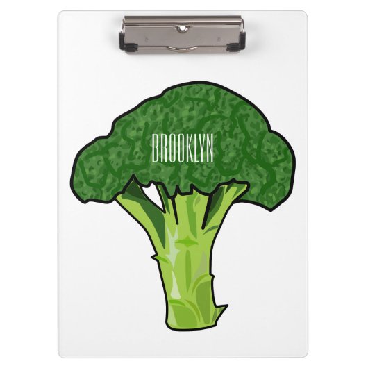 Broccoli cartoon illustratie klembord (Voorkant)