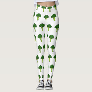 Broccoli cartoon illustratie leggings