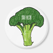 Broccoli cartoon illustratie magneet (Voorkant)