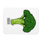 Broccoli cartoon illustratie magneet (Horizontaal)