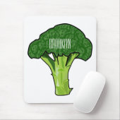 Broccoli cartoon illustratie muismat (Met muis)