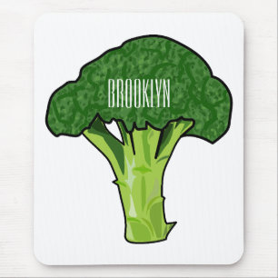 Broccoli cartoon illustratie muismat