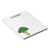 Broccoli cartoon illustratie notitieblok (Schuin)