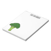 Broccoli cartoon illustratie notitieblok (Linkerzijde)