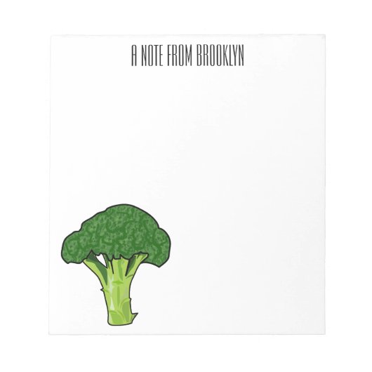 Broccoli cartoon illustratie notitieblok (Voorkant)