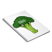 Broccoli cartoon illustratie notitieboek (Rechterzijde)