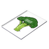 Broccoli cartoon illustratie notitieboek (Linkerzijde)