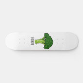 Broccoli cartoon illustratie persoonlijk skateboard (Horizontaal)