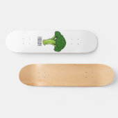 Broccoli cartoon illustratie persoonlijk skateboard (Horizontaal)